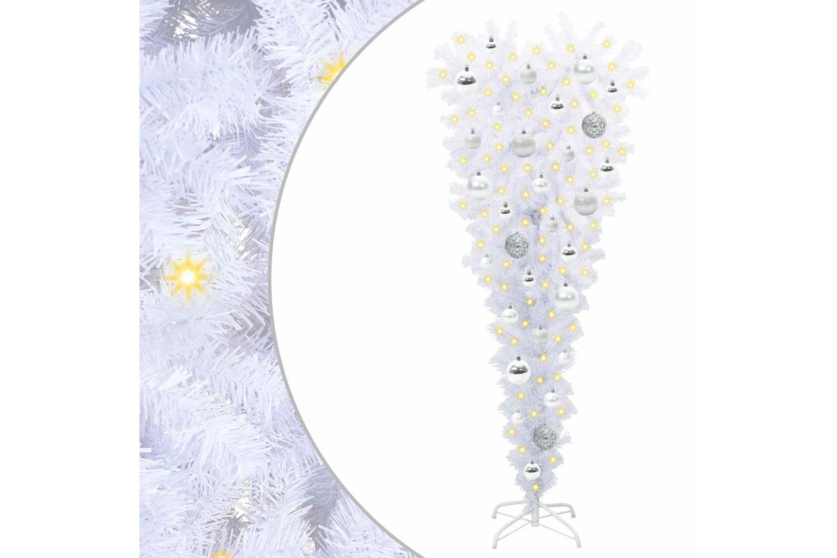 Vidaxl Artificial Christmas Tree With Stand White 120 Cm Pvc And Steel
