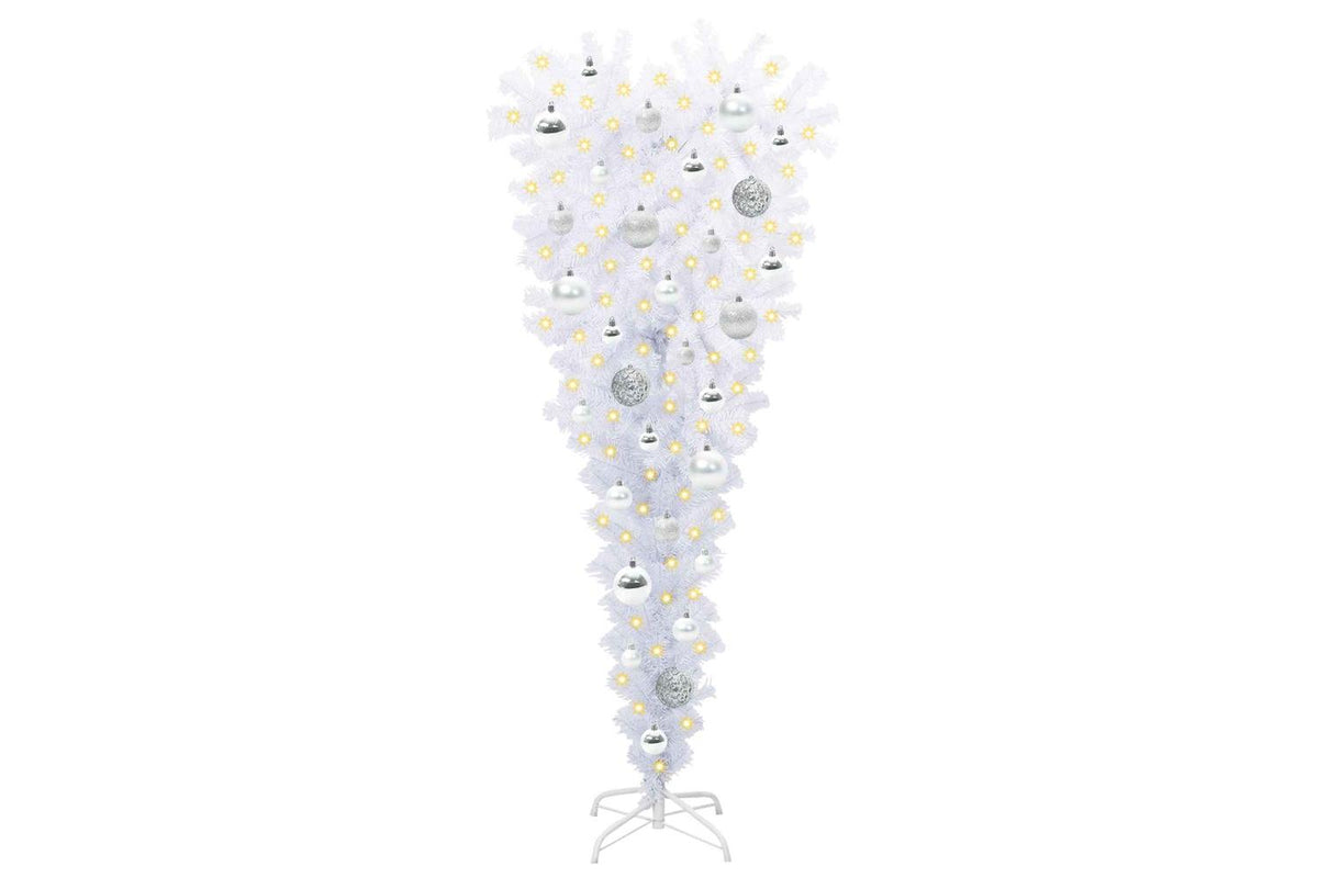 Vidaxl Artificial Christmas Tree With Stand White 120 Cm Pvc And Steel-3