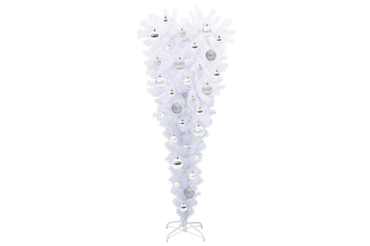 Vidaxl Artificial Christmas Tree With Stand White 120 Cm Pvc And Steel-4