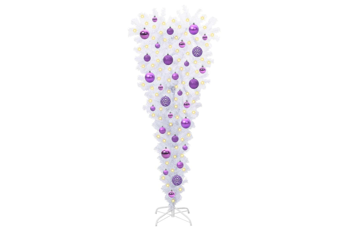 Vidaxl Artificial Christmas Tree With Stand White 120 Cm Pvc And Steel-3