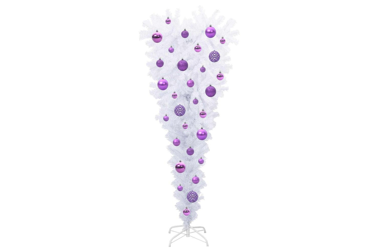 Vidaxl Artificial Christmas Tree With Stand White 120 Cm Pvc And Steel-4