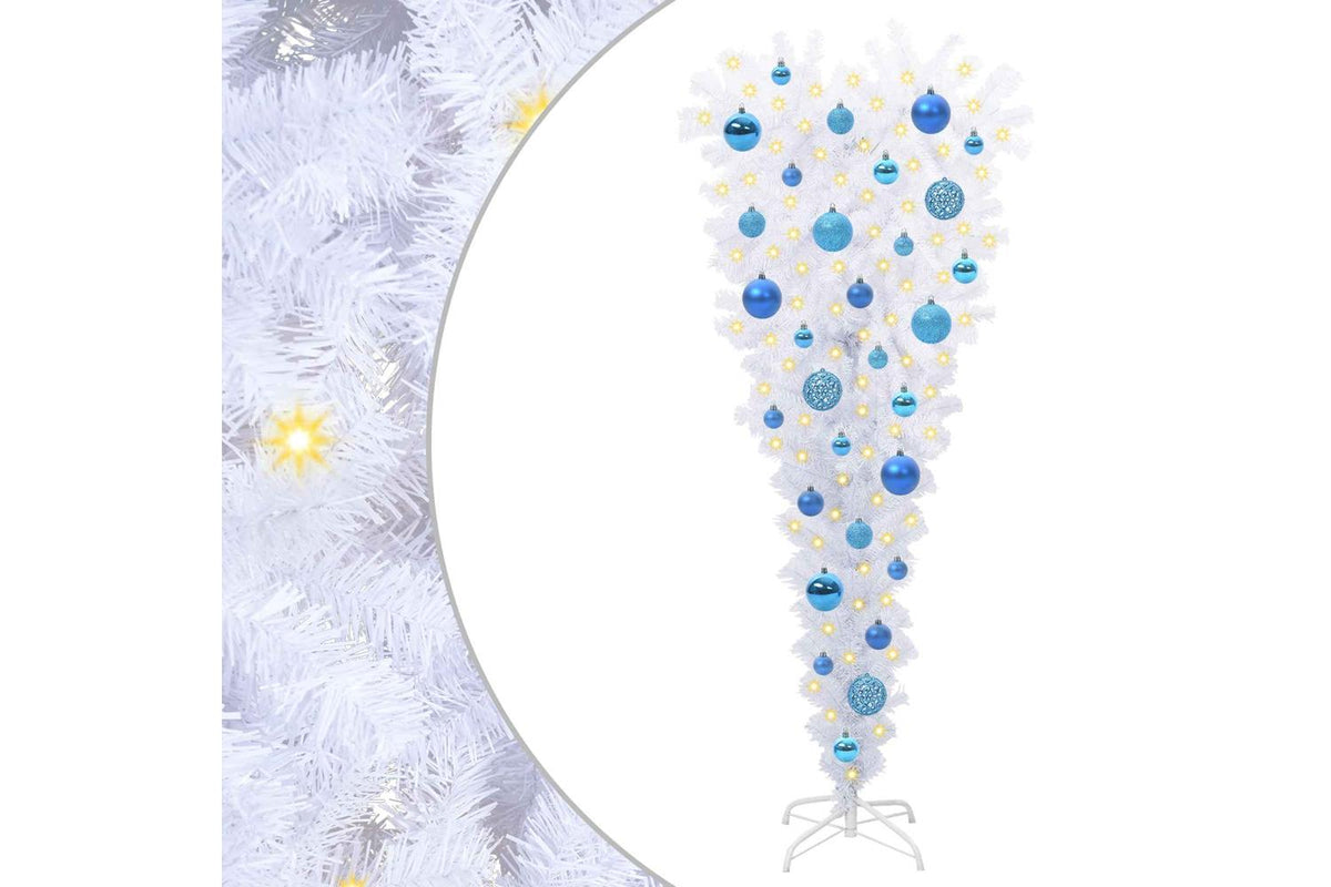 Vidaxl Artificial Christmas Tree With Stand White 120 Cm Pvc And Steel-2