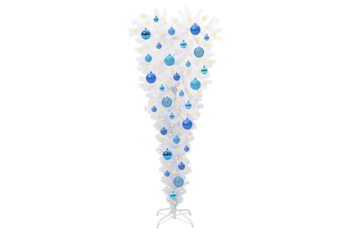 Vidaxl Artificial Christmas Tree With Stand White 120 Cm Pvc And Steel-3