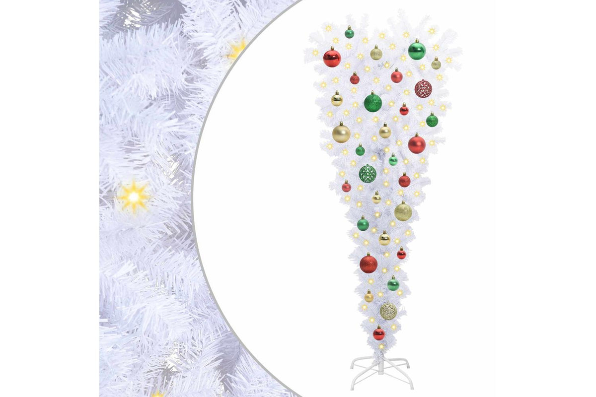 Vidaxl Artificial Christmas Tree With Stand White 120 Cm Pvc And Steel