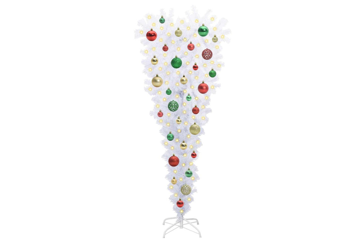 Vidaxl Artificial Christmas Tree With Stand White 120 Cm Pvc And Steel-3
