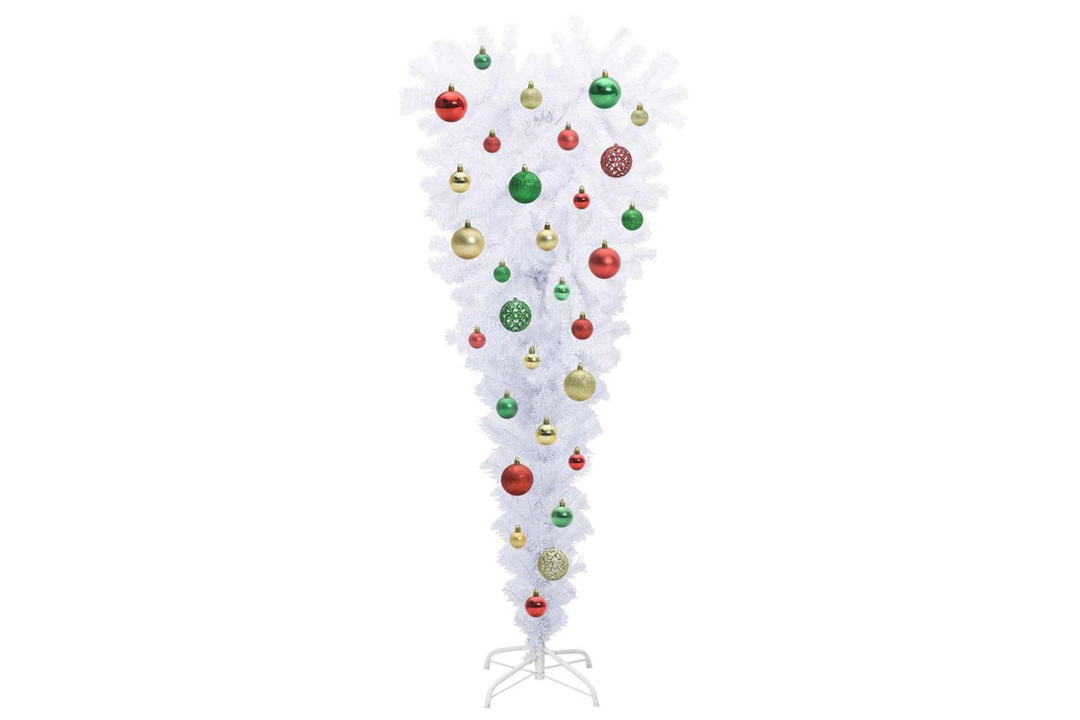 Vidaxl Artificial Christmas Tree With Stand White 120 Cm Pvc And Steel-5