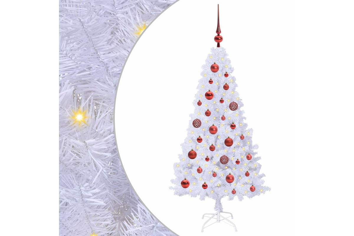 Vidaxl Artificial Christmas Tree White 120 Cm Pvc And Steel