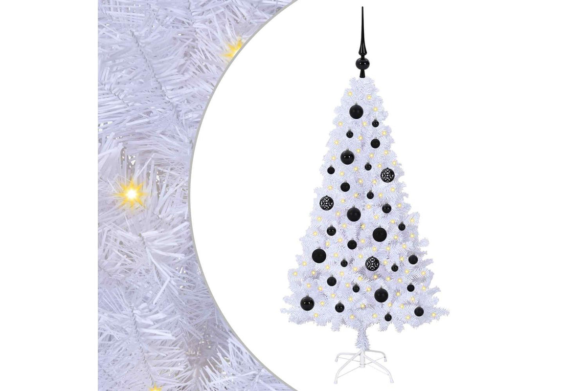 Vidaxl Artificial Christmas Tree White 120 Cm Pvc And Steel