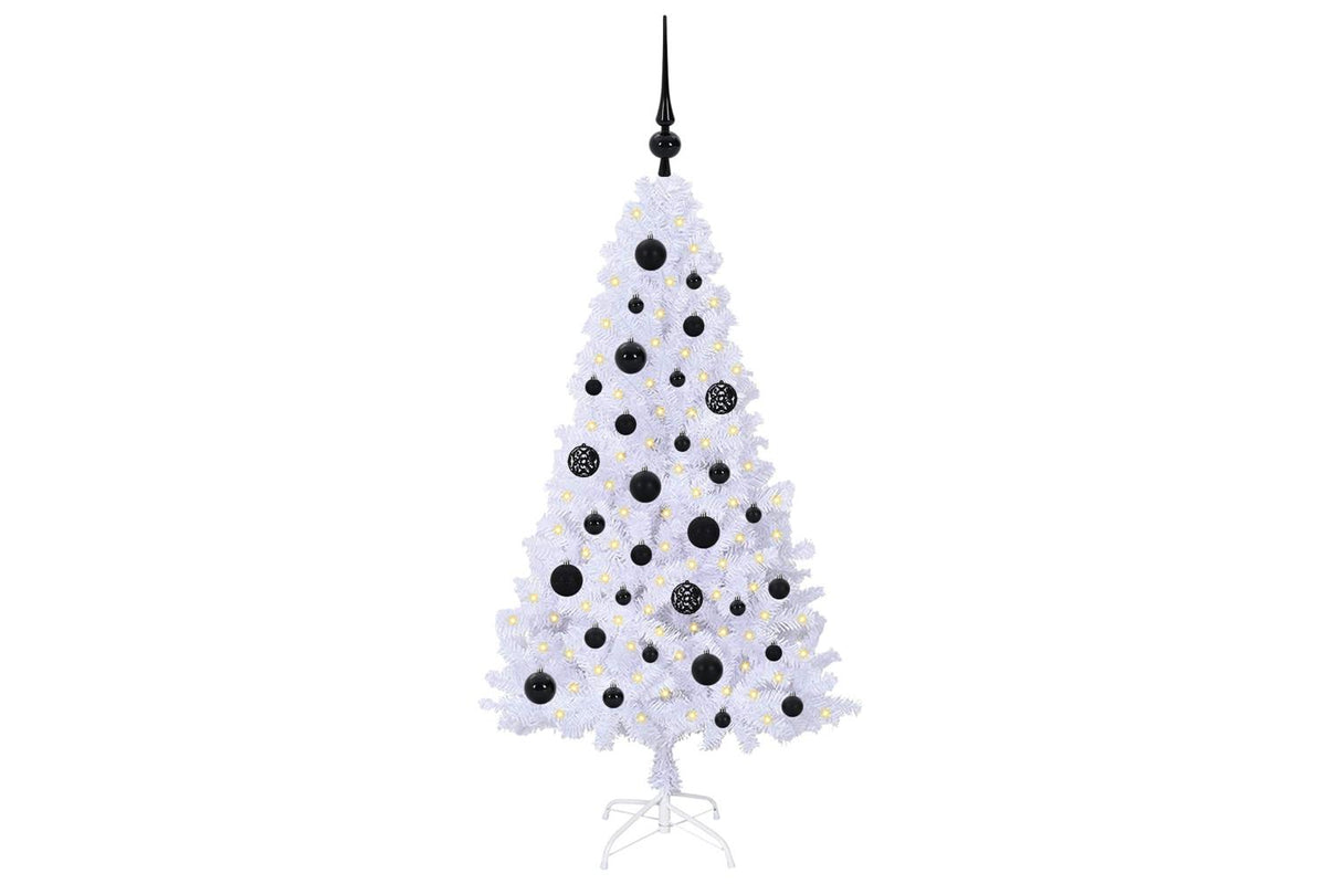 Vidaxl Artificial Christmas Tree White 120 Cm Pvc And Steel-3