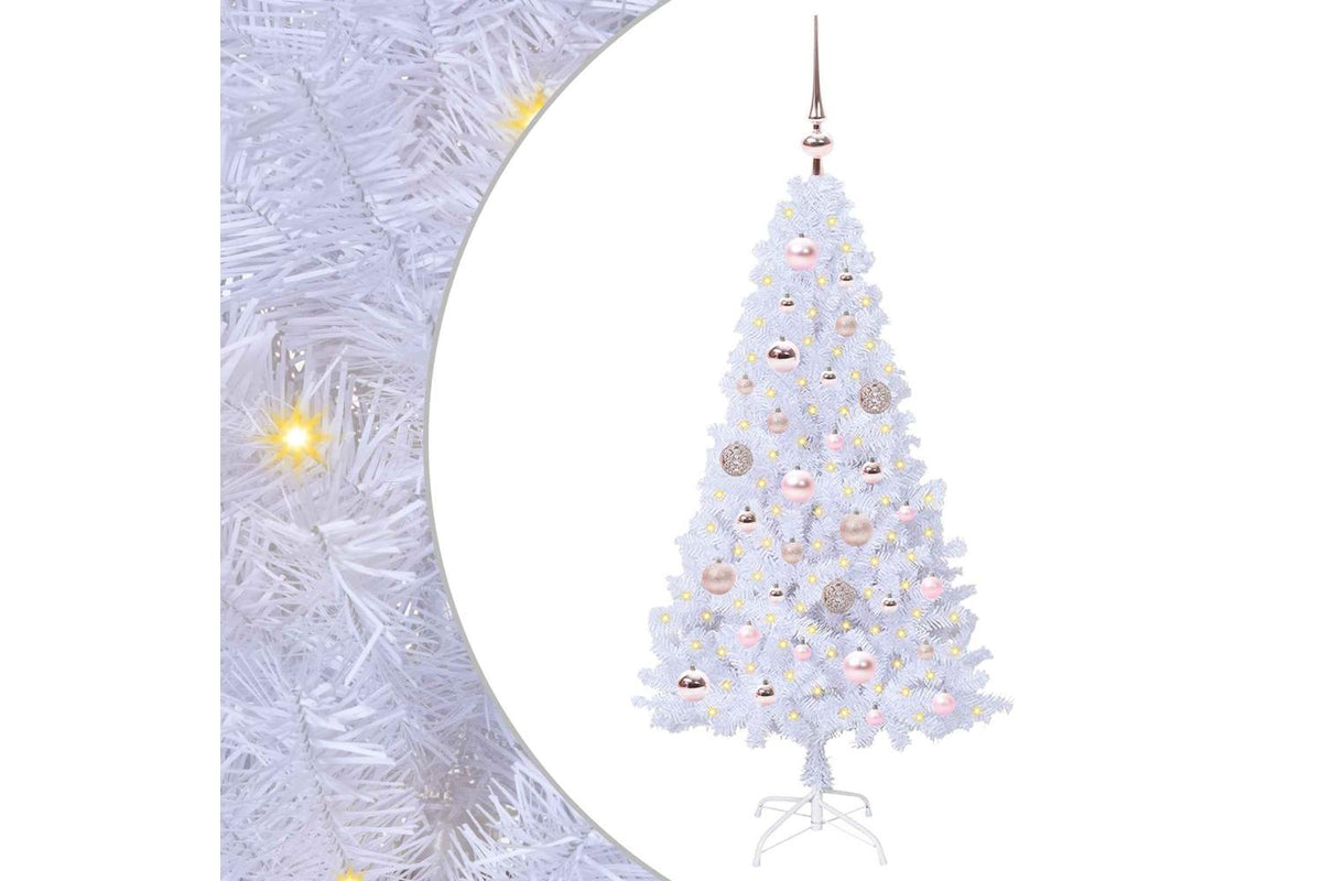 Vidaxl Artificial Christmas Tree White 120 Cm Pvc And Steel