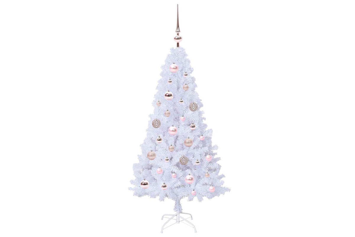 Vidaxl Artificial Christmas Tree White 120 Cm Pvc And Steel-4