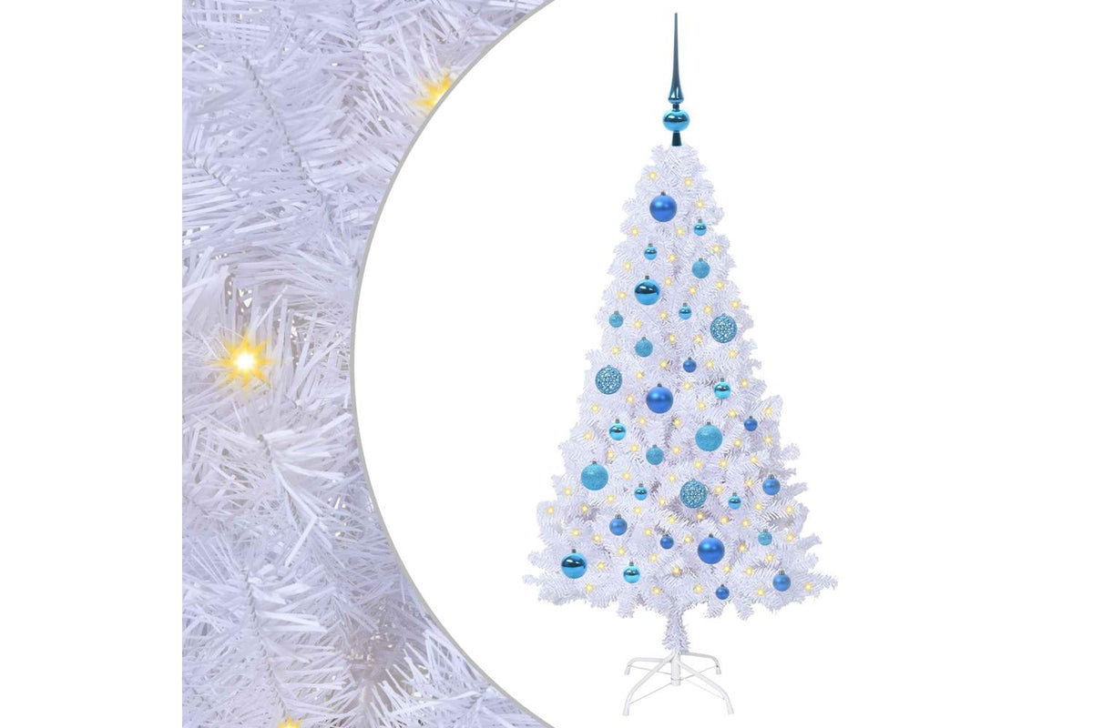 Vidaxl Artificial Christmas Tree White 120 Cm Pvc And Steel