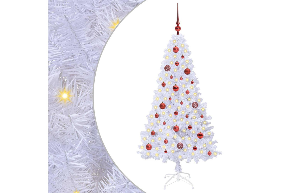 Vidaxl Artificial Christmas Tree White 150 Cm Pvc And Steel
