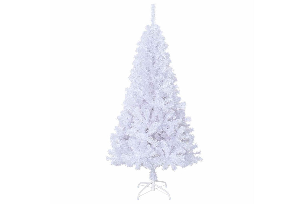 Vidaxl Artificial Christmas Tree White 150 Cm Pvc And Steel-5