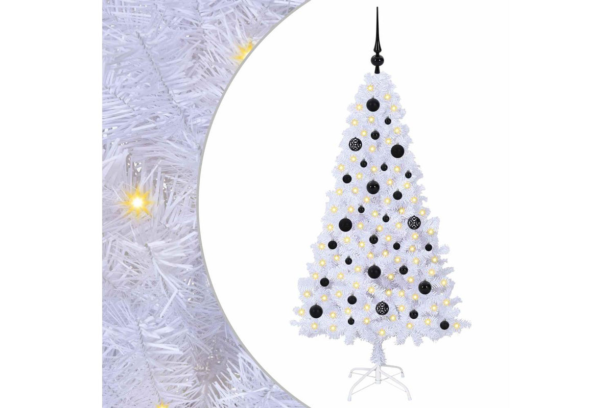 Vidaxl Artificial Christmas Tree White 150 Cm Pvc And Steel-2