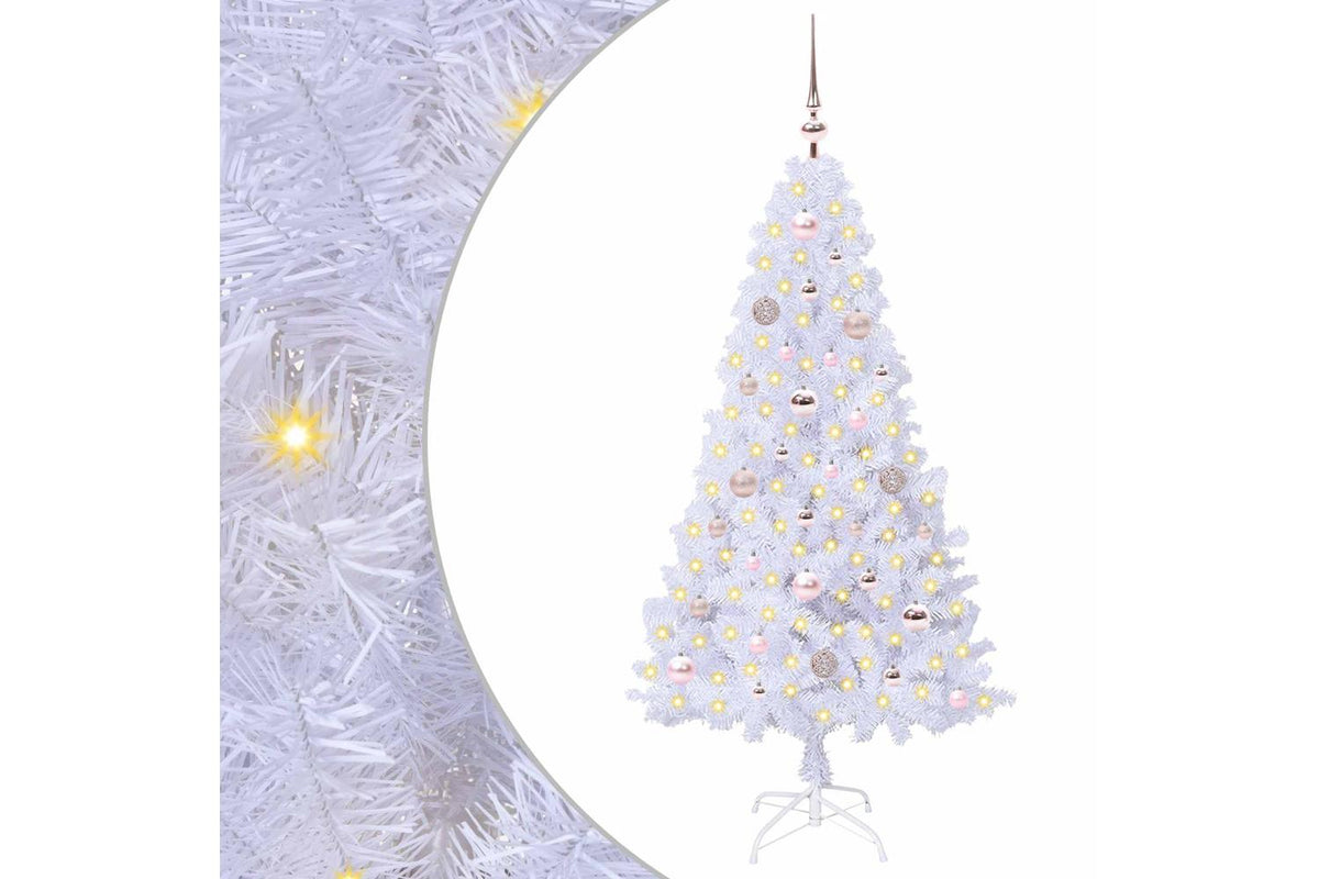 Vidaxl Artificial Christmas Tree White 150 Cm Pvc And Steel