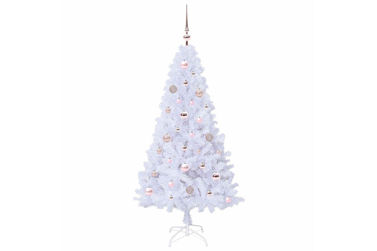 Vidaxl Artificial Christmas Tree White 150 Cm Pvc And Steel-4