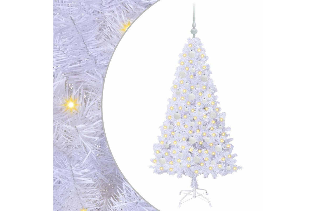 Vidaxl Artificial Christmas Tree White 150 Cm Pvc And Steel