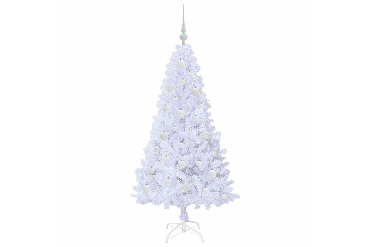 Vidaxl Artificial Christmas Tree White 150 Cm Pvc And Steel-4