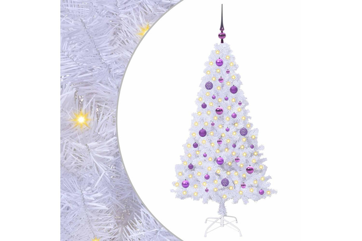 Vidaxl Artificial Christmas Tree White 150 Cm Pvc And Steel