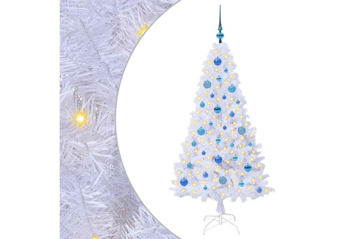 Vidaxl Artificial Christmas Tree White 150 Cm Pvc And Steel