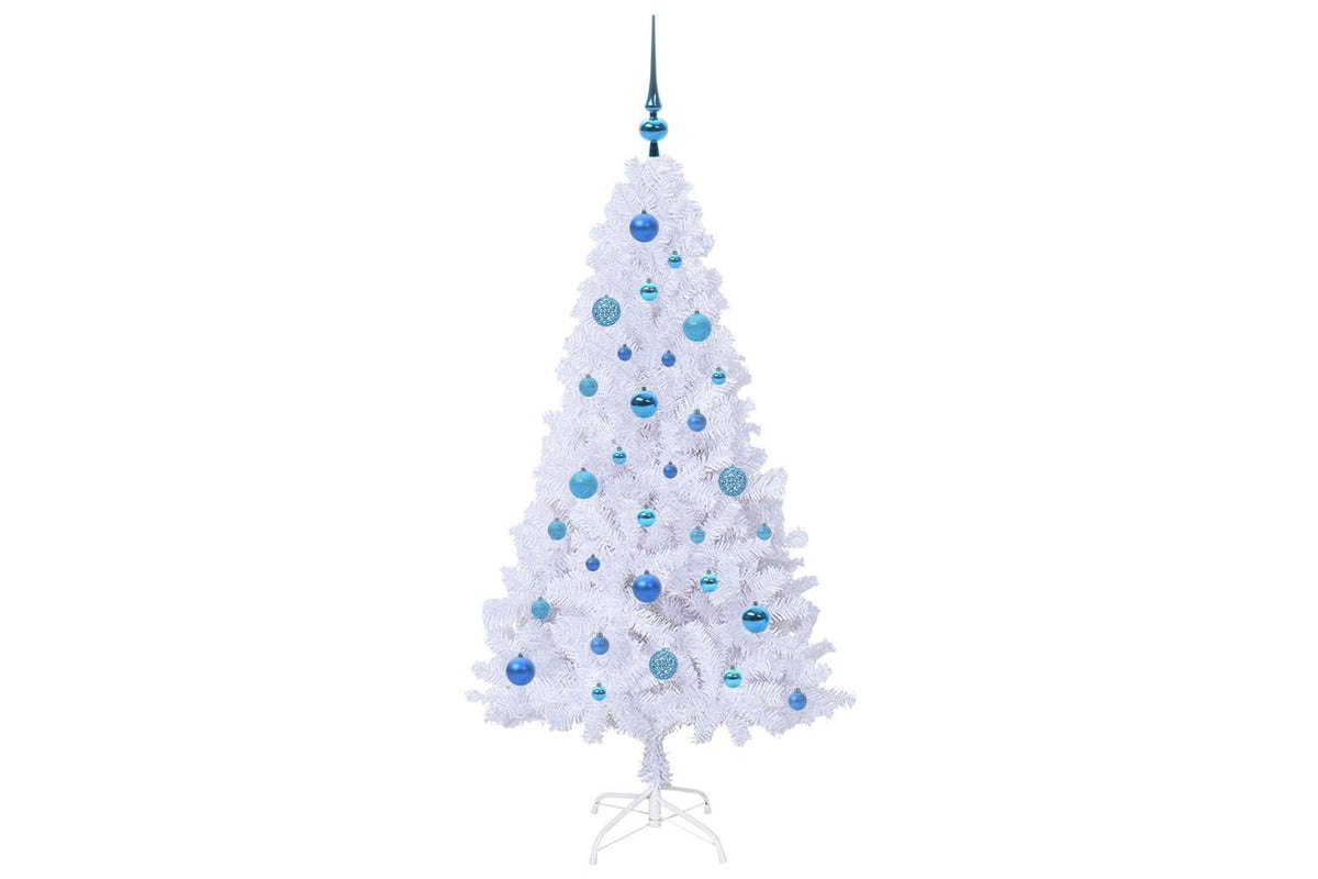 Vidaxl Artificial Christmas Tree White 150 Cm Pvc And Steel-4