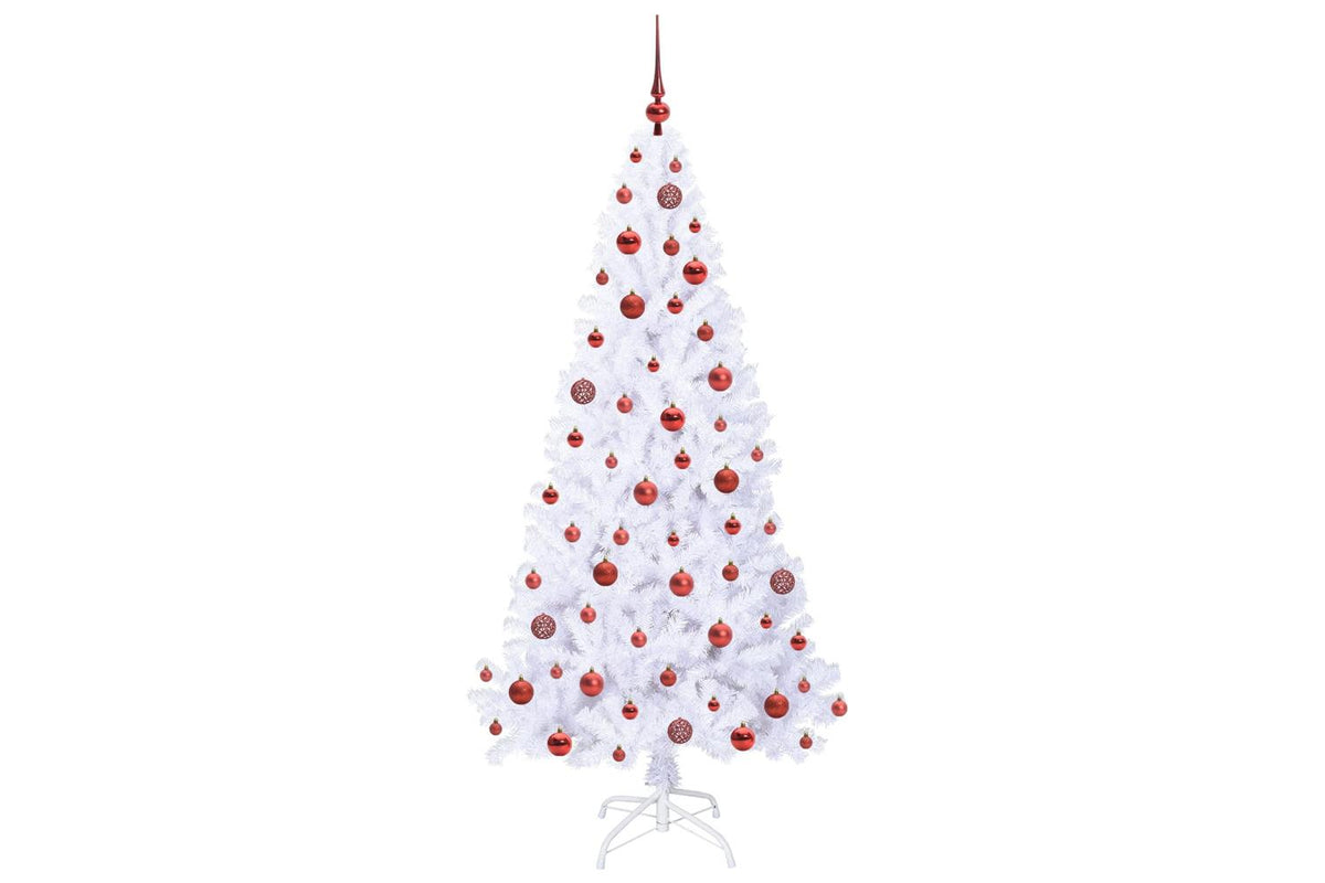 Vidaxl Artificial Christmas Tree With Stand White 180 Cm Pvc And Steel-4