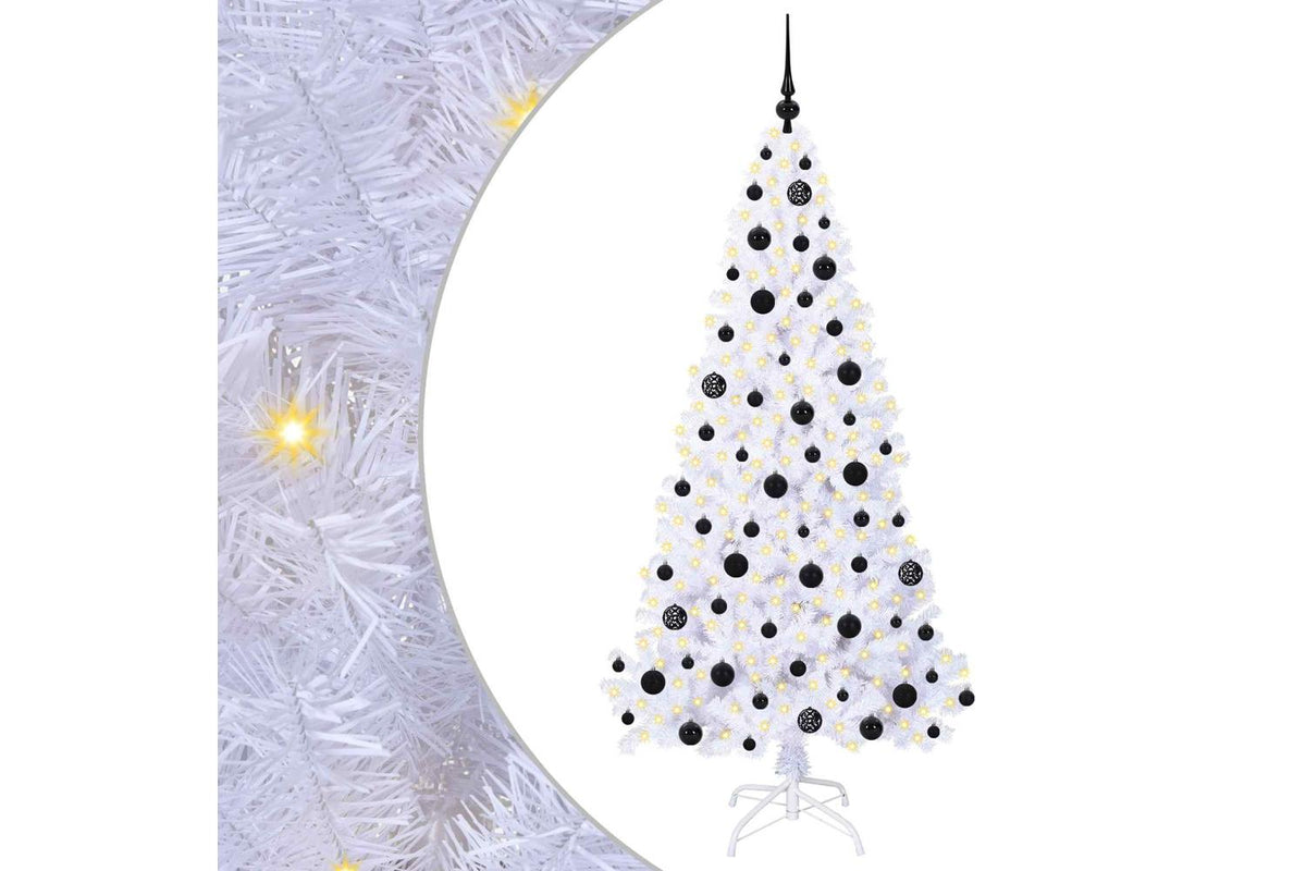 Vidaxl Artificial Christmas Tree With Stand White 180 Cm Pvc And Steel
