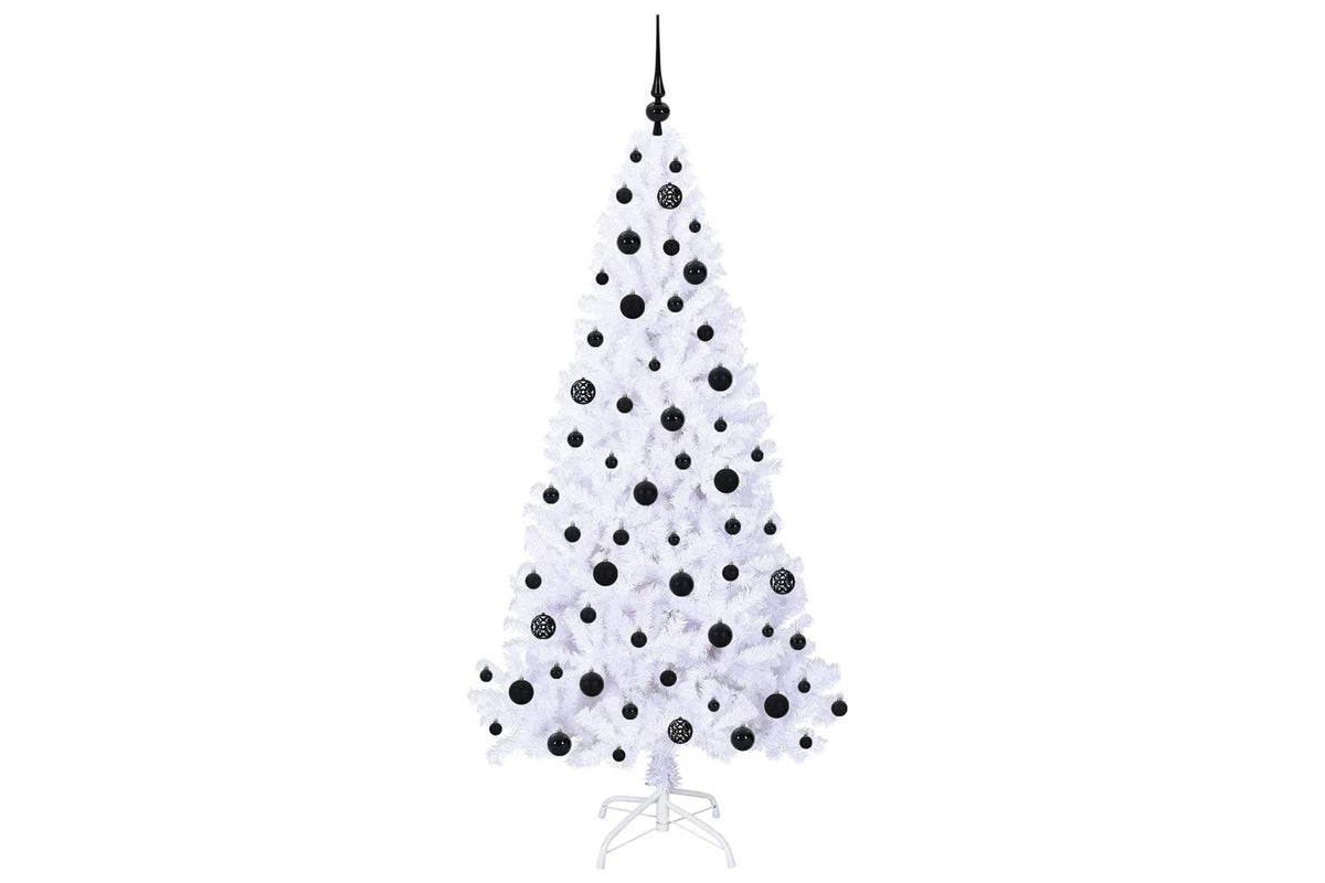 Vidaxl Artificial Christmas Tree With Stand White 180 Cm Pvc And Steel-4