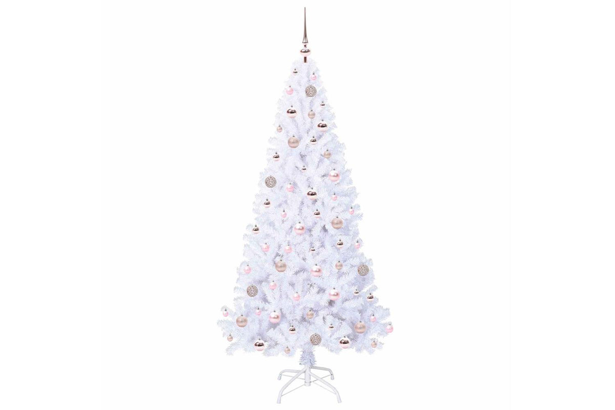 Vidaxl Artificial Christmas Tree With Stand White 180 Cm Pvc And Steel-4