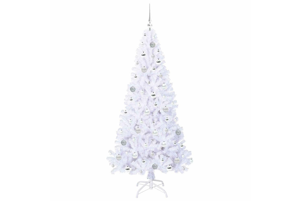 Vidaxl Artificial Christmas Tree With Stand White 180 Cm Pvc And Steel-4