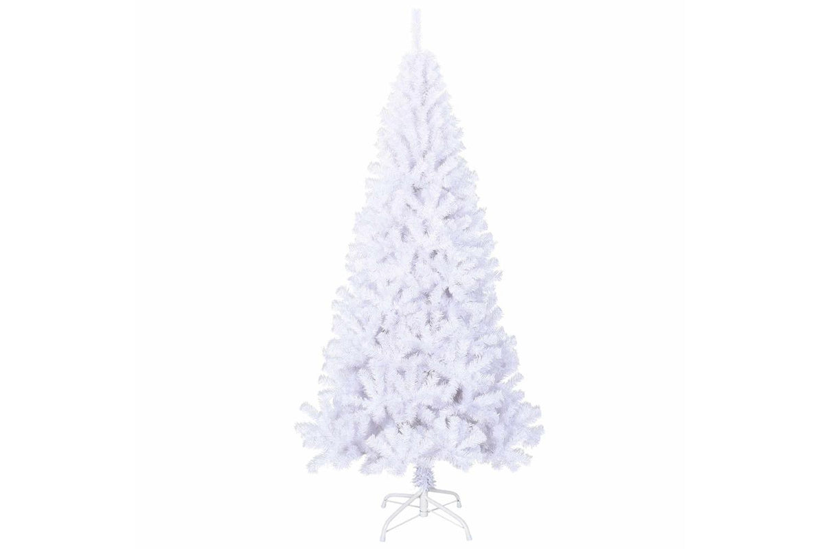 Vidaxl Artificial Christmas Tree With Stand White 180 Cm Pvc And Steel-5