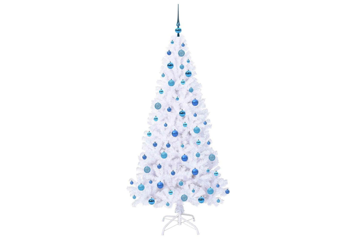 Vidaxl Artificial Christmas Tree With Stand White 180 Cm Pvc And Steel-4