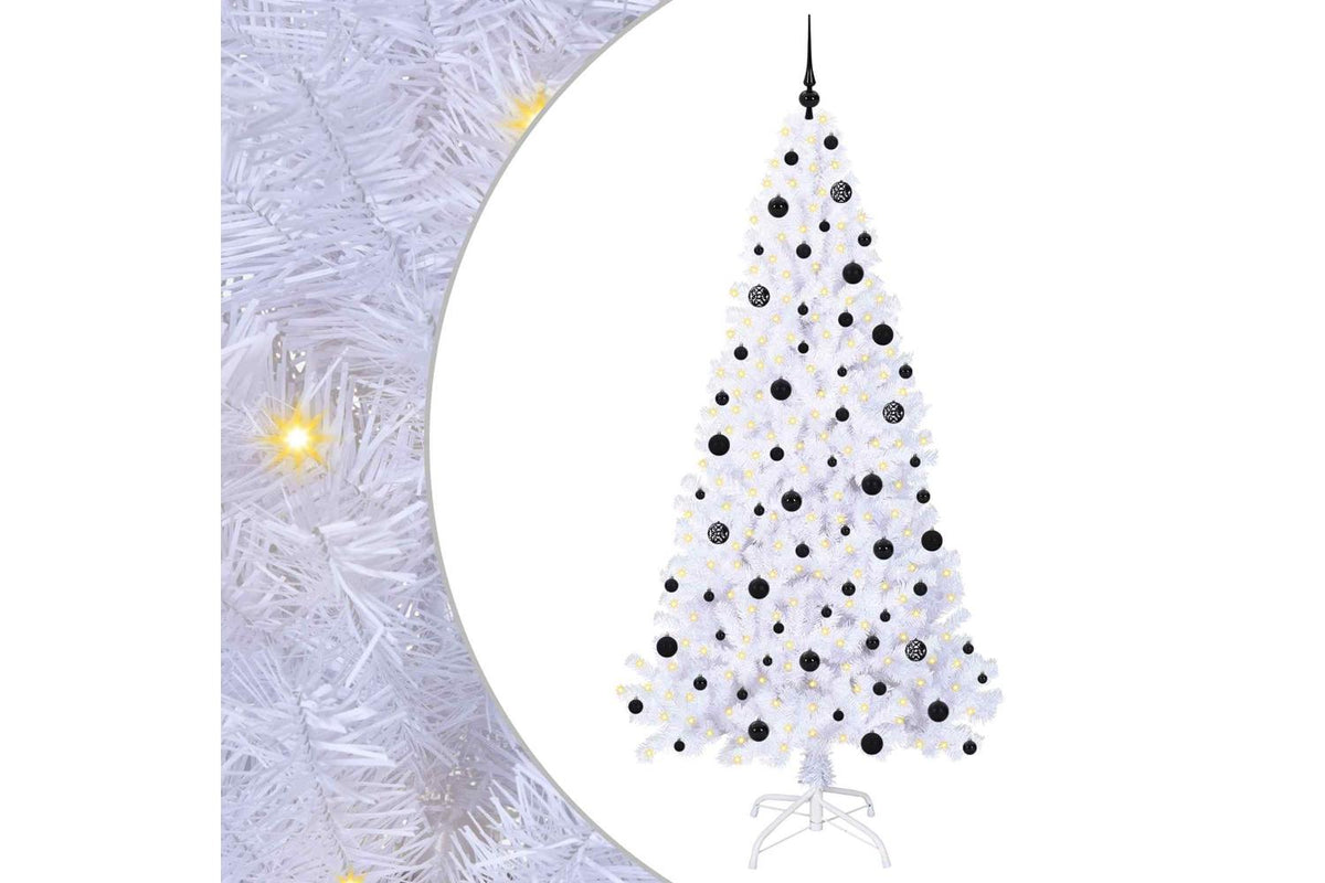 Vidaxl Artificial Christmas Tree With Stand White 210 Cm Pvc And Steel