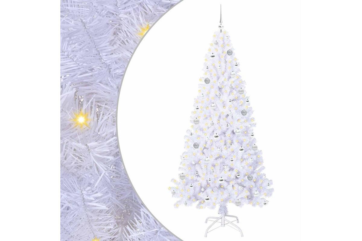 Vidaxl Artificial Christmas Tree With Stand White 210 Cm Pvc And Steel