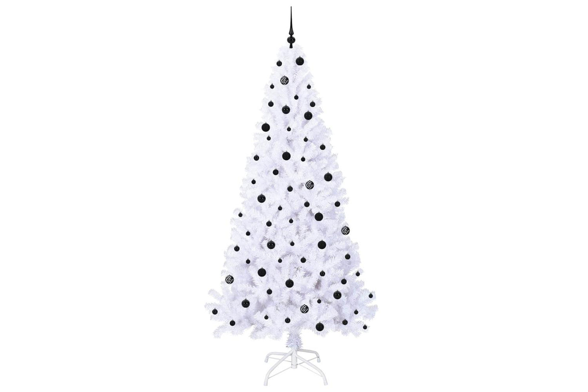 Vidaxl Artificial Christmas Tree With Stand White 240 Cm Pvc And Steel-4
