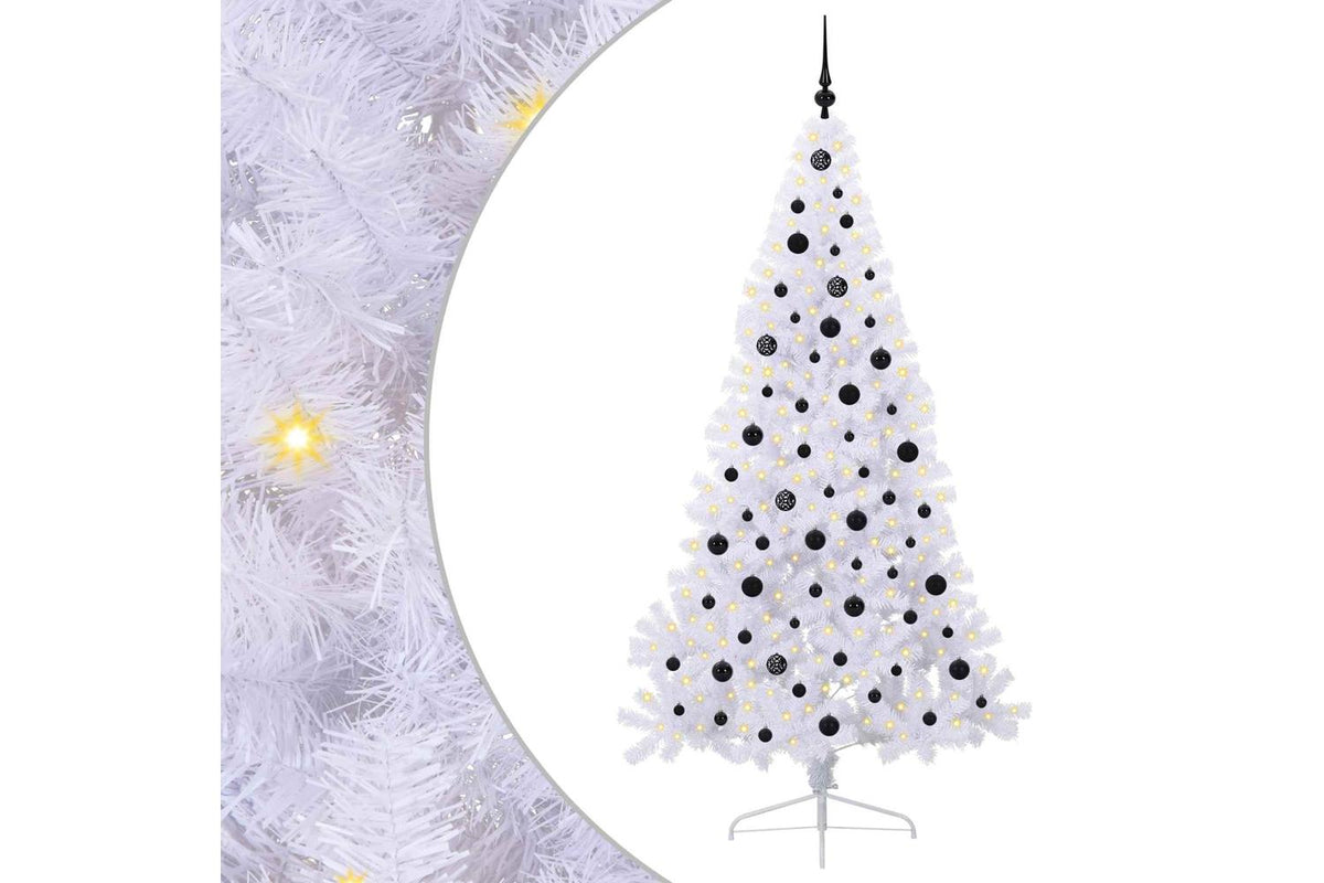 Vidaxl Artificial Christmas Tree With Stand White 210 Cm Pvc And Steel