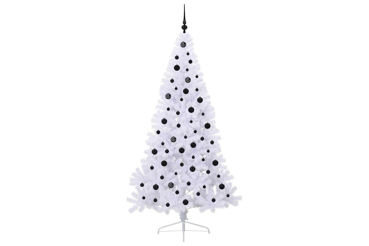 Vidaxl Artificial Christmas Tree With Stand White 210 Cm Pvc And Steel-4