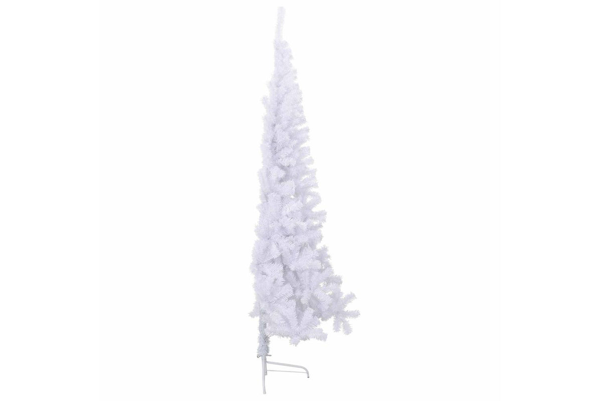 Vidaxl Artificial Christmas Tree With Stand White 210 Cm Pvc And Steel-10