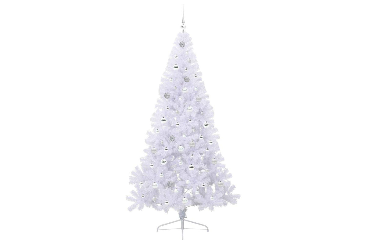 Vidaxl Artificial Christmas Tree With Stand White 210 Cm Pvc And Steel-4