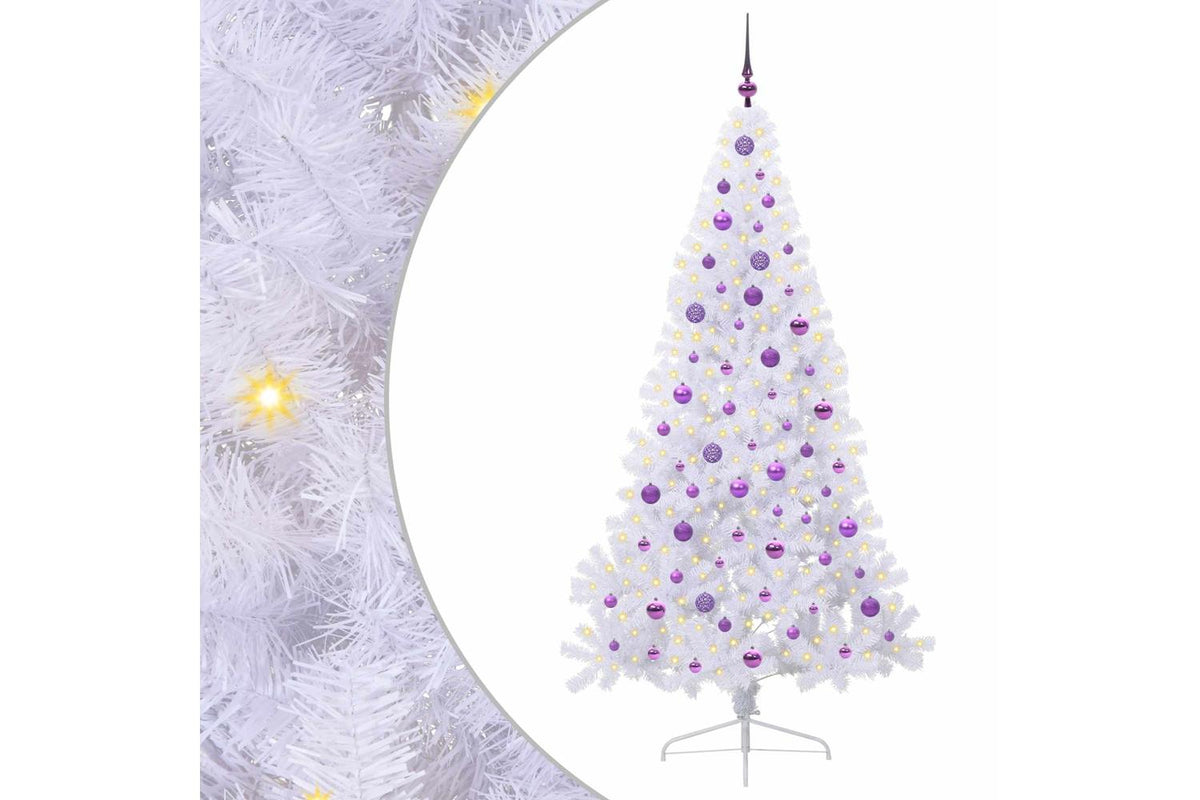 Vidaxl Artificial Christmas Tree With Stand White 210 Cm Pvc And Steel