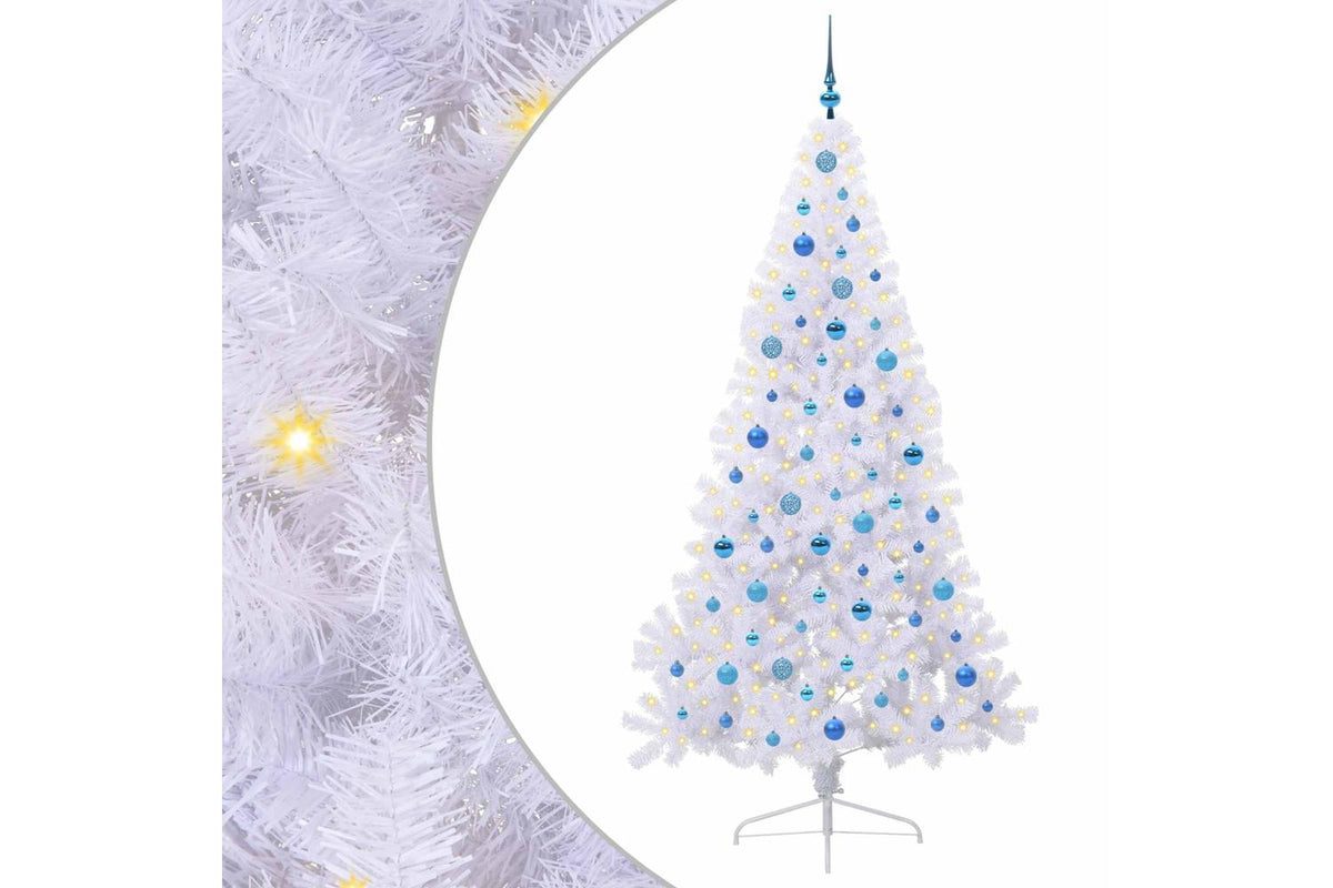 Vidaxl Artificial Christmas Tree With Stand White 210 Cm Pvc And Steel