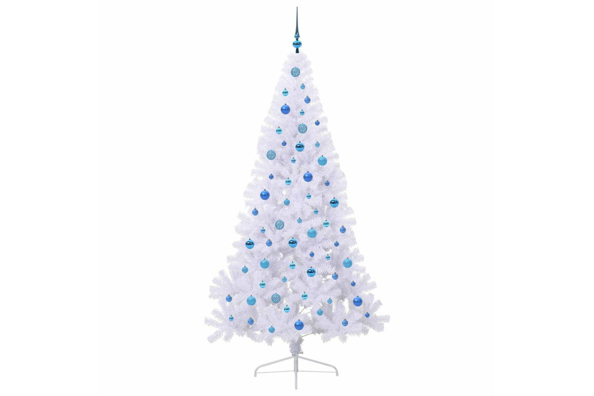 Vidaxl Artificial Christmas Tree With Stand White 210 Cm Pvc And Steel-4