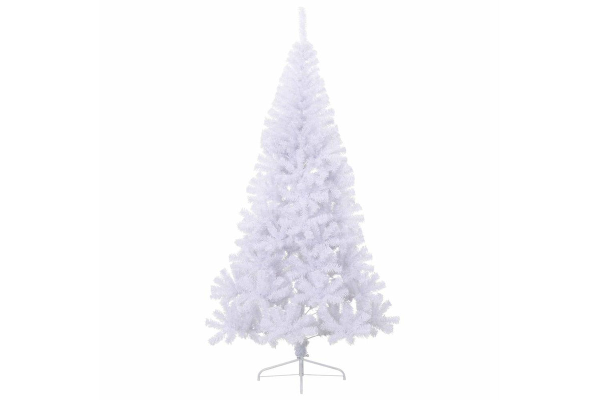 Vidaxl Artificial Christmas Tree With Stand White 210 Cm Pvc And Steel-5