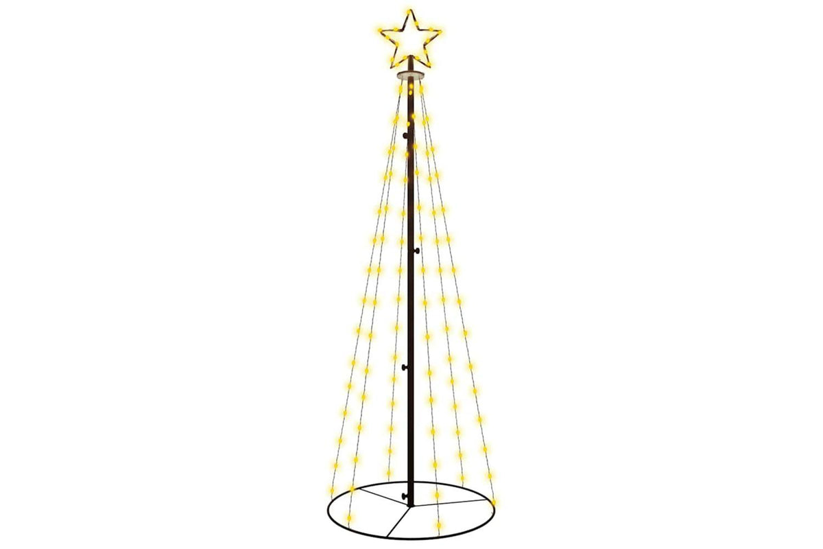 Vidaxl Christmas Cone Tree Warm White 108 Leds 70x180 Cm