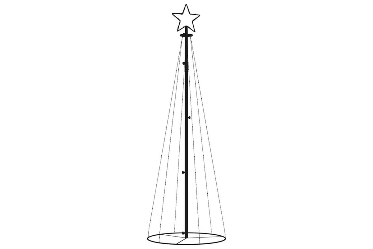 Vidaxl Christmas Cone Tree Warm White 108 Leds 70x180 Cm-3