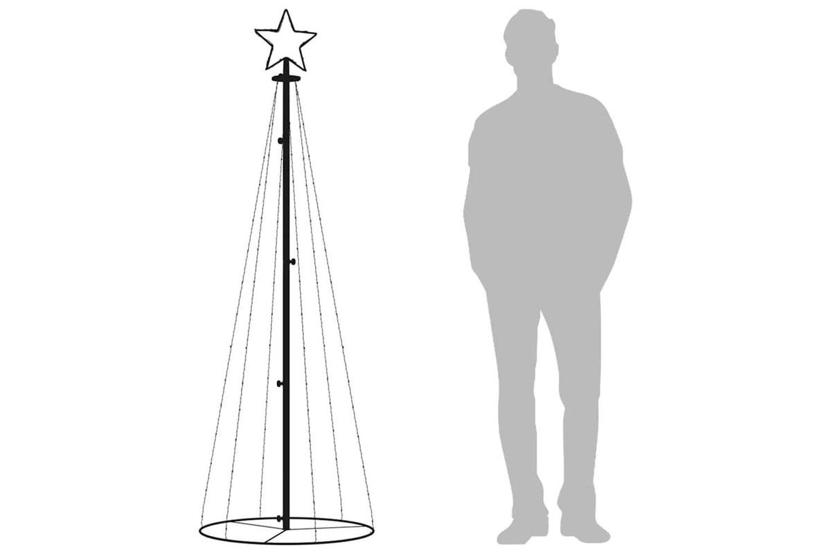 Vidaxl Christmas Cone Tree Warm White 108 Leds 70x180 Cm-8
