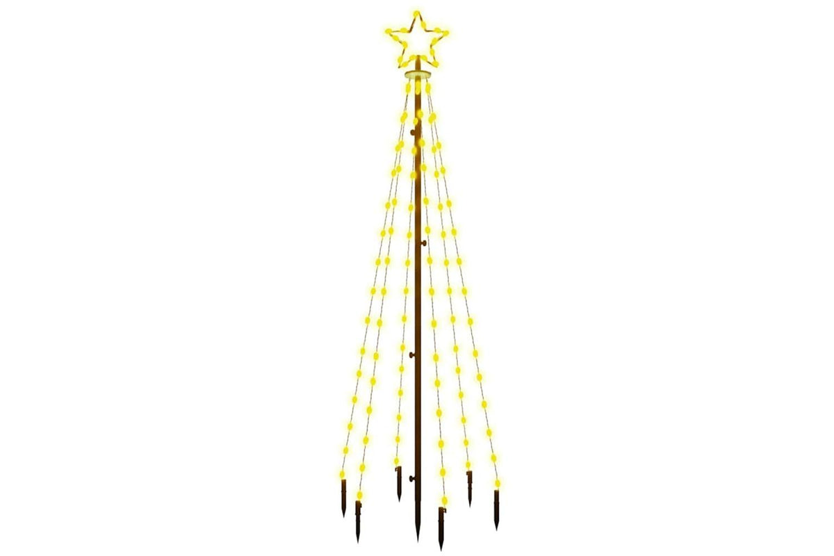 Vidaxl Christmas Tree With Spike Warm White 108 Leds 180 Cm