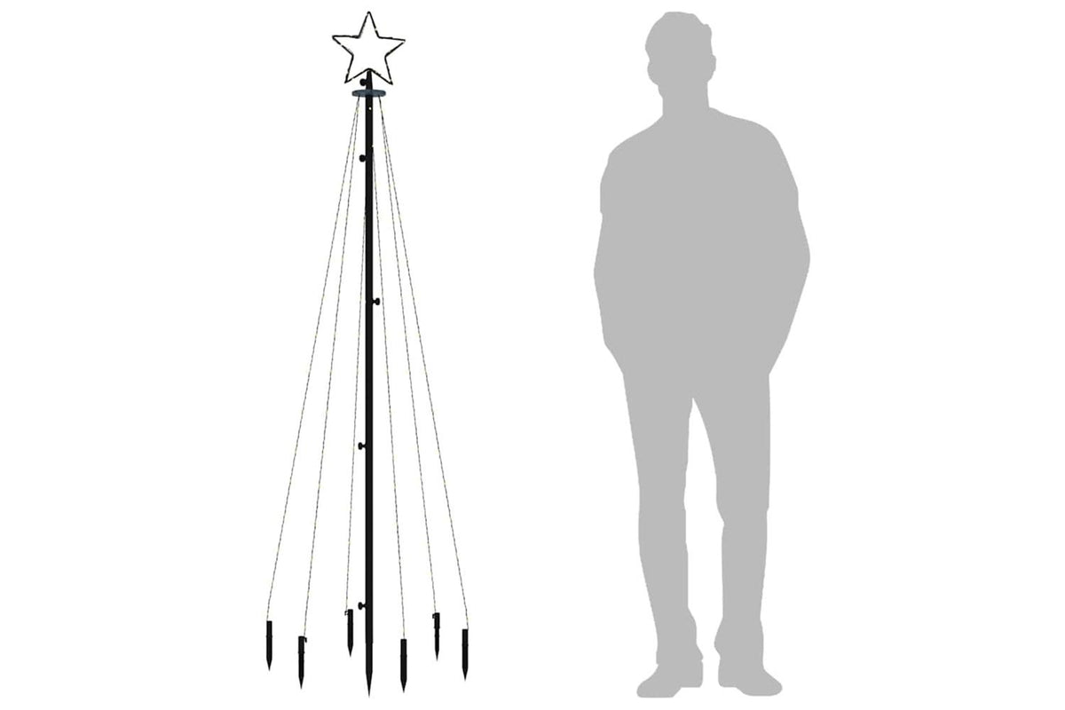 Vidaxl Christmas Tree With Spike Cold White 108 Leds 180 Cm-9