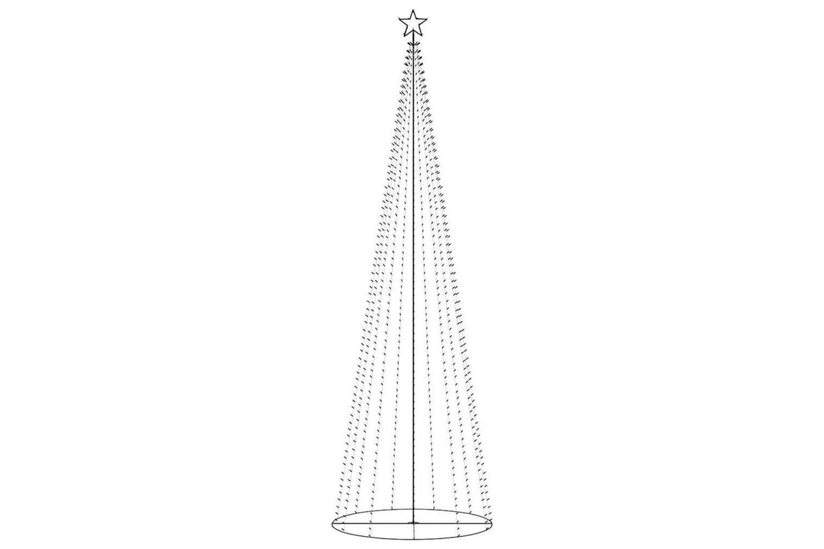 Vidaxl Christmas Cone Tree Warm White 732 Leds 160x500 Cm-3
